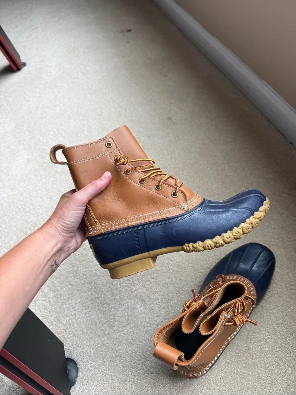 LL Bean Duck Boots - Lace Up Waterproof Style